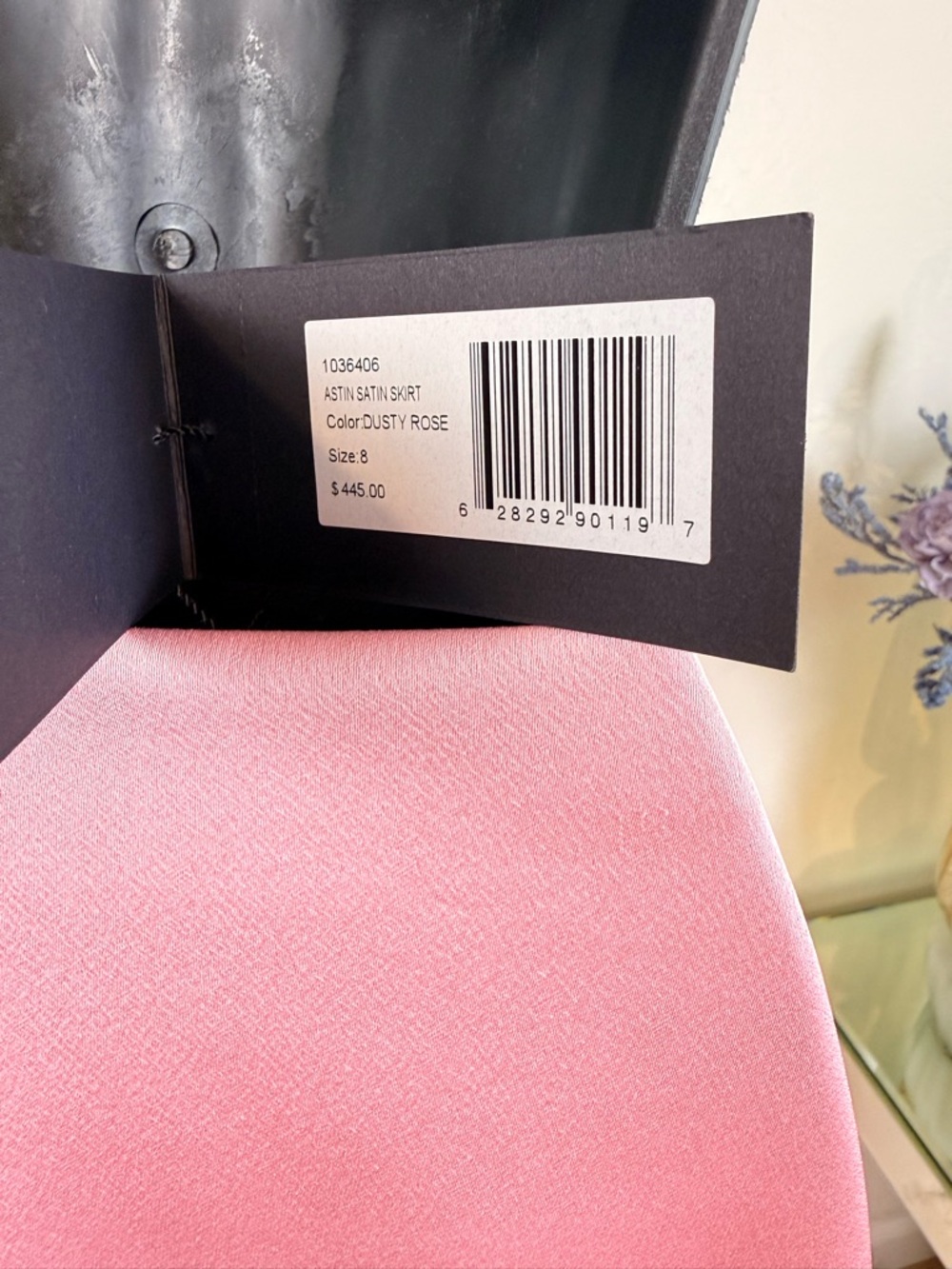 NWT Halston Astin Satin High-Low Maxi Skirt Dusty Rose Size‎ 8 - Picture 16 of 16